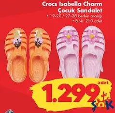 CROCS ISABELLA CHARM ÇOCUK SANDALET CROCS ISABELLA CHARM ÇOCUK SANDALET